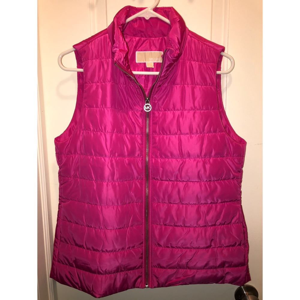 NWOT hot pink Michael Kors puffer vest